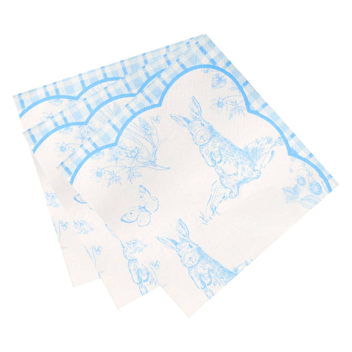Blau & Weiß Papierservietten - 20er Pack