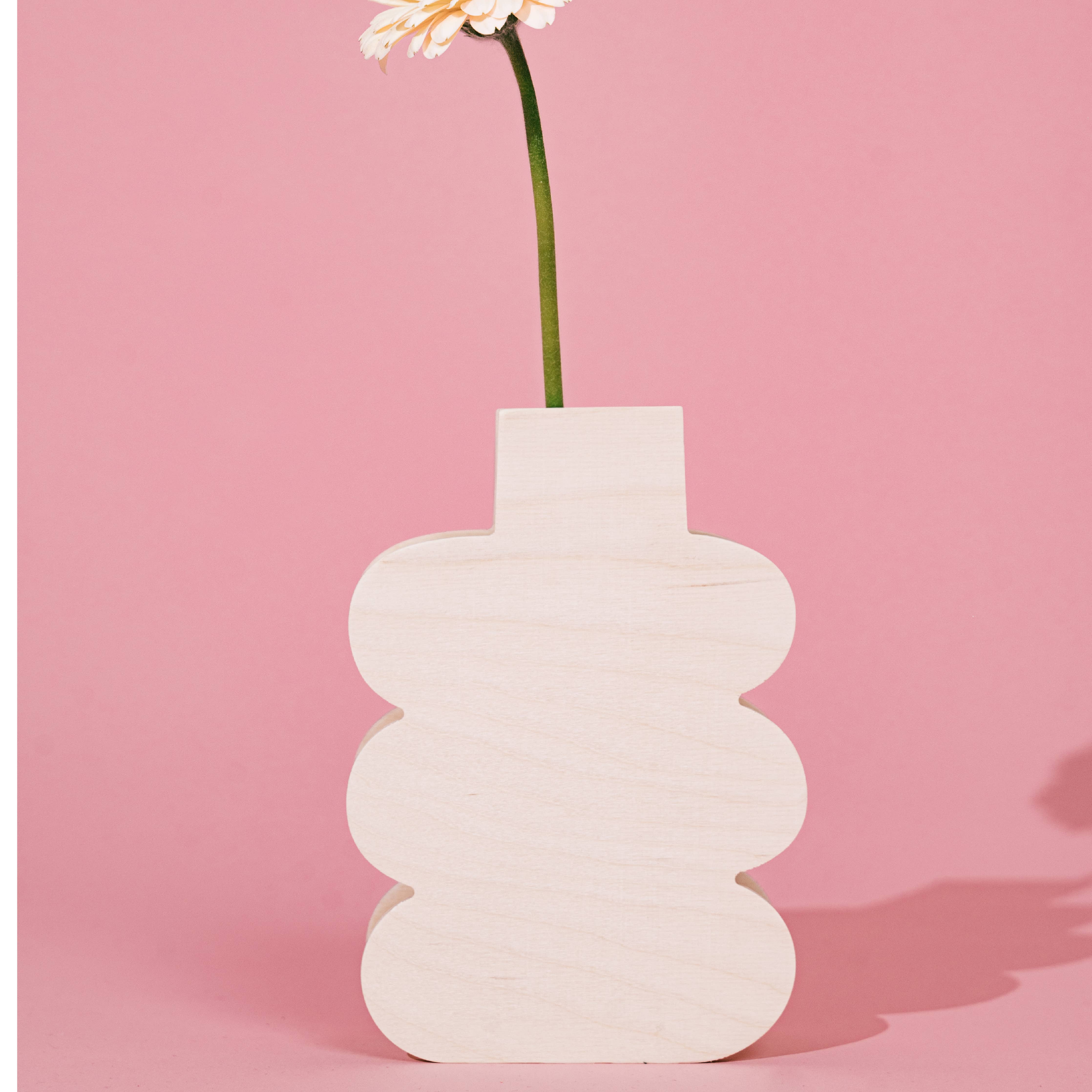 Vase aus Birkenholz - Nude
