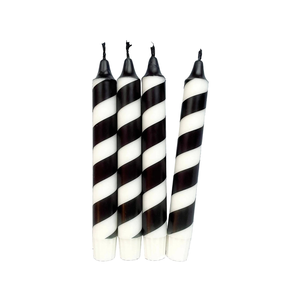 Kerze | Swirl schwarz-weiß | (1 Kerze)