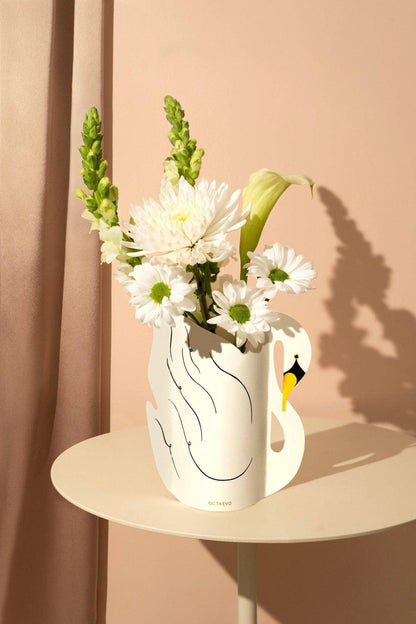 O C T A E V O - Schwan Mini Papier Vase