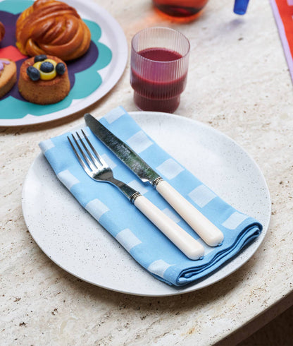 Serviettenset „Squares Blue/Soft Aqua“