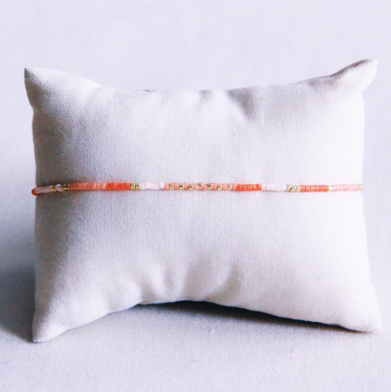 Miyuki-Armband in Nude, Orange und Lachs