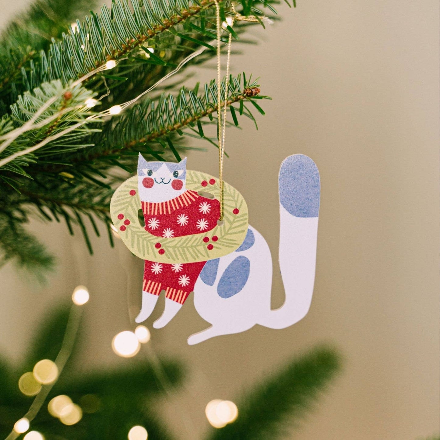 Katzen-Weihnachtsbaum-Hängedekoration