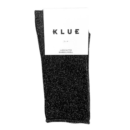 KLUE Glitter Lurex-Socken aus umweltfreundlichem Lyocell | Schwarz: 36-40