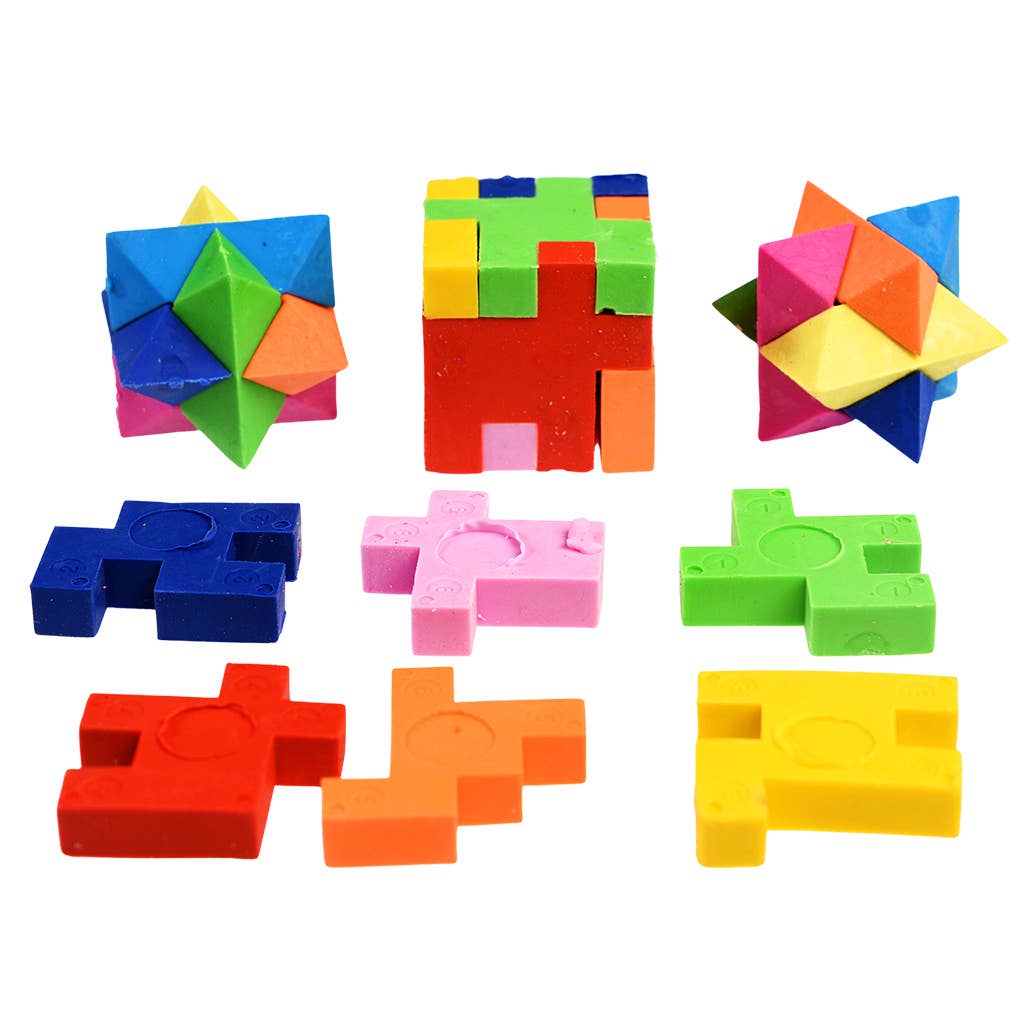 Rex London - 3D Puzzle-Radiergummis (Set mit 4)
