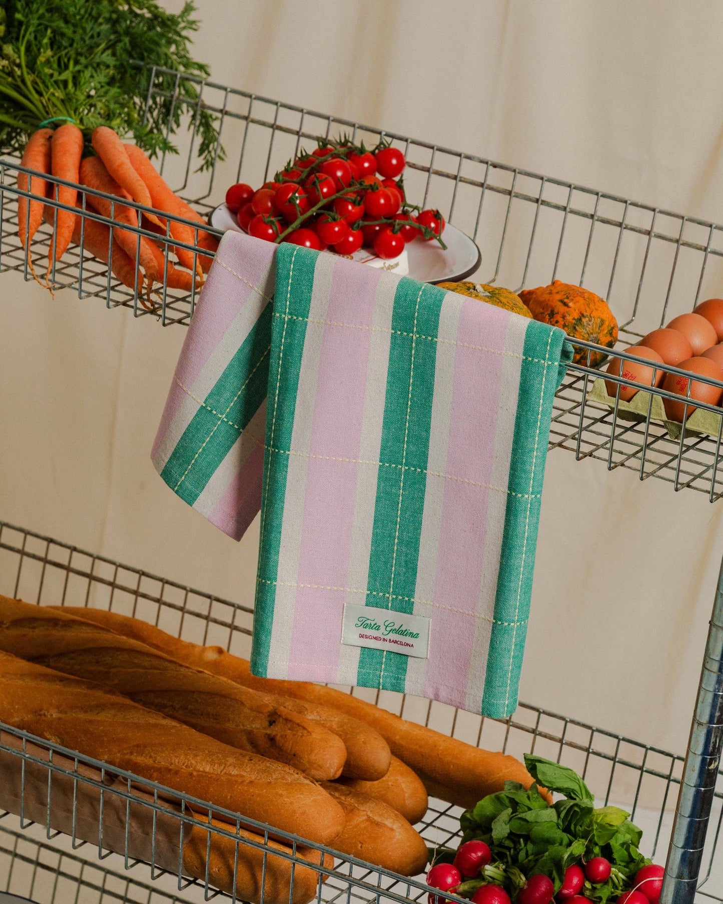 Tarta Gelatina - Gestreiftes Geschirrtuch (2er-Set): Mix 2