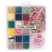 Schachtel mit 6 mm Heishi-Perlen in 16 Farben - Natur