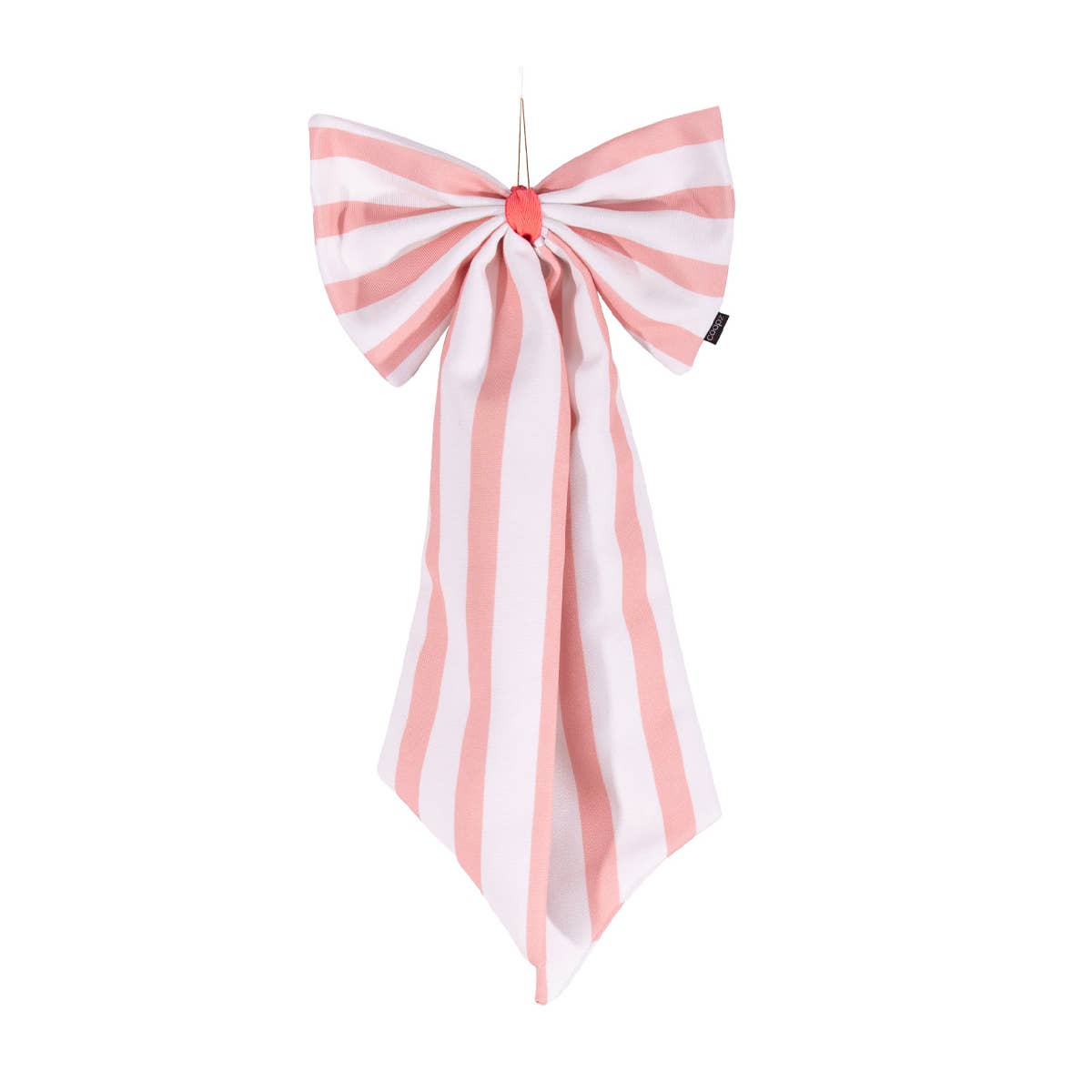 Schleife Canvas offwhite/coral breit gestreift: Coral //  Lieferzeit 3-4 Wochen !!