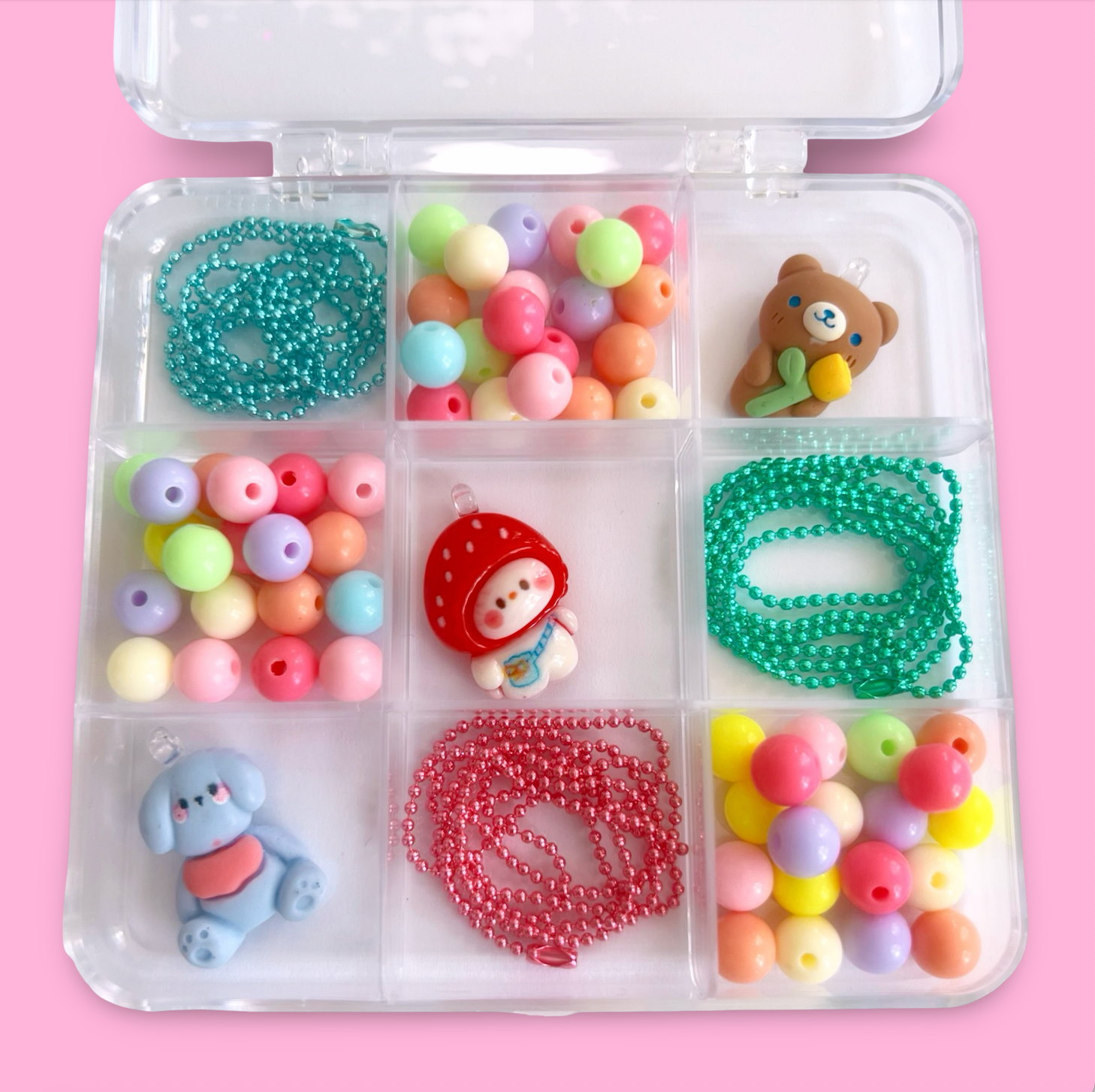 Bastelset – 3 Halsketten herstellen - Kawaii Schmuckbox