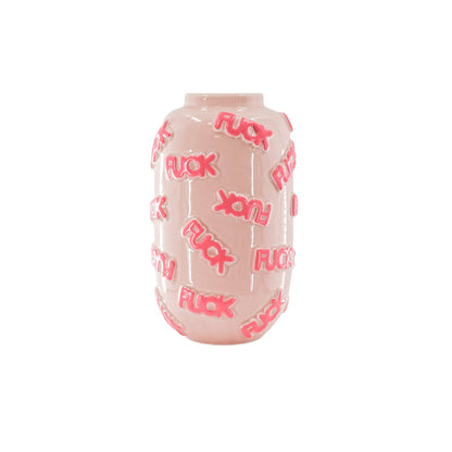 Vase - 'FUCK' - Keramik - Rosa