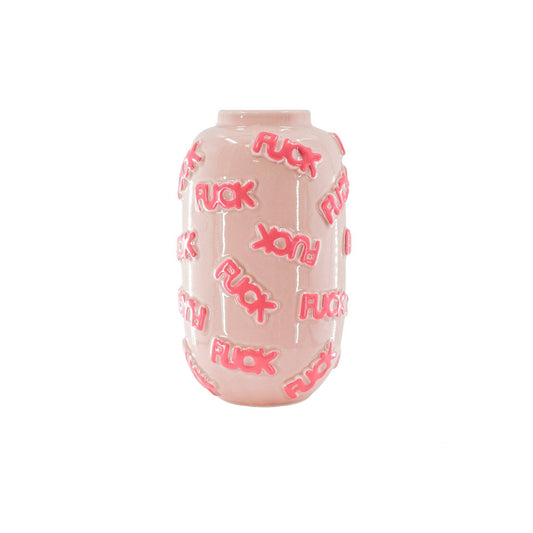 Vase - 'FUCK' - Keramik - Rosa
