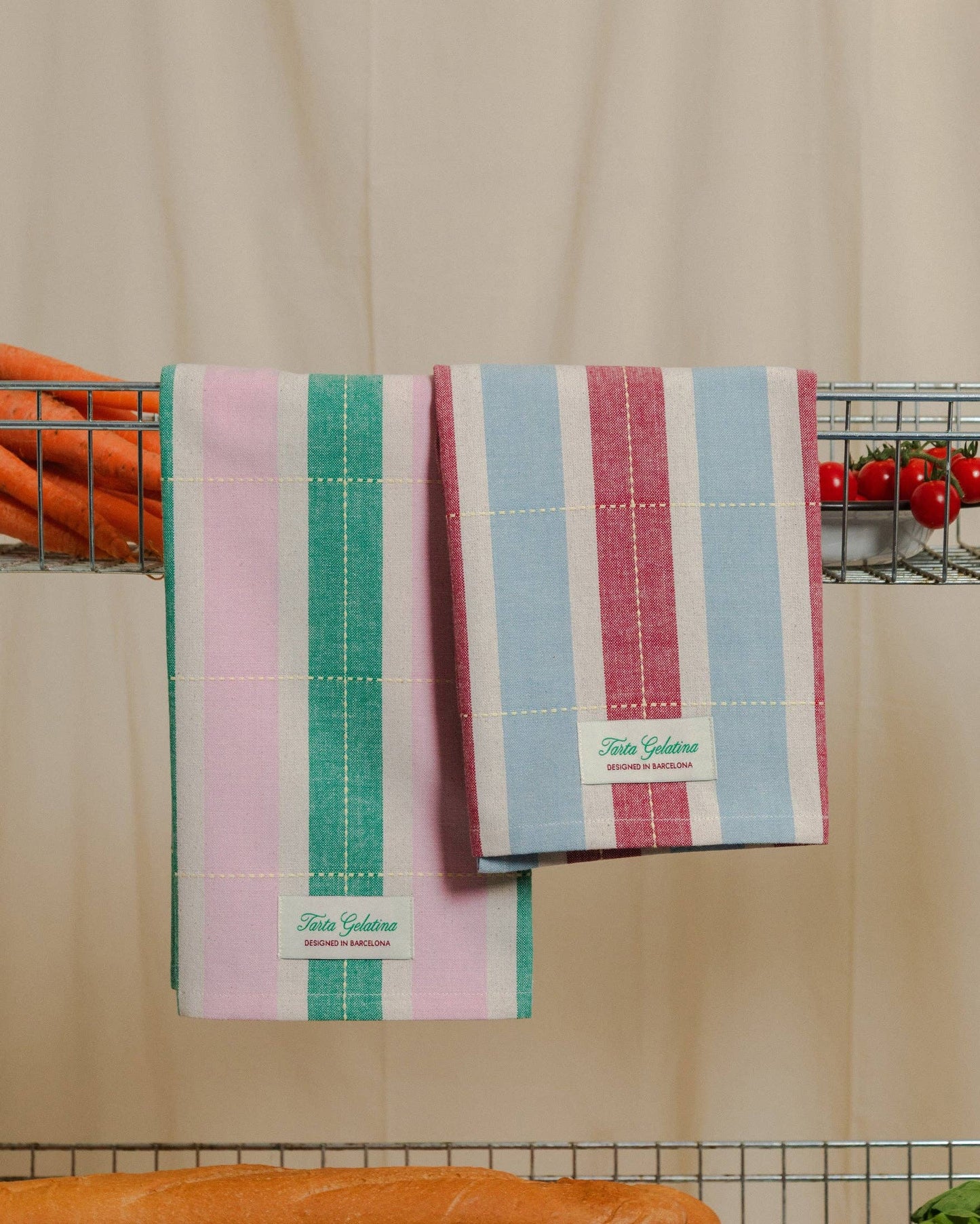 Tarta Gelatina - Gestreiftes Geschirrtuch (2er-Set): Mix 2
