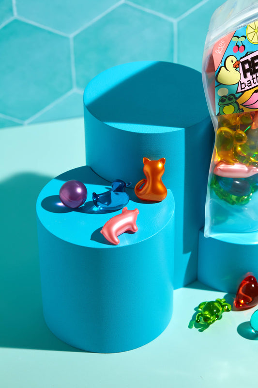 Badeperlen im Retro-Stil der 90er-Jahre Randoms, Jumbo-Mischbeutel, 30 Stück