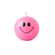 Smiley-Kerze - Hotpink
