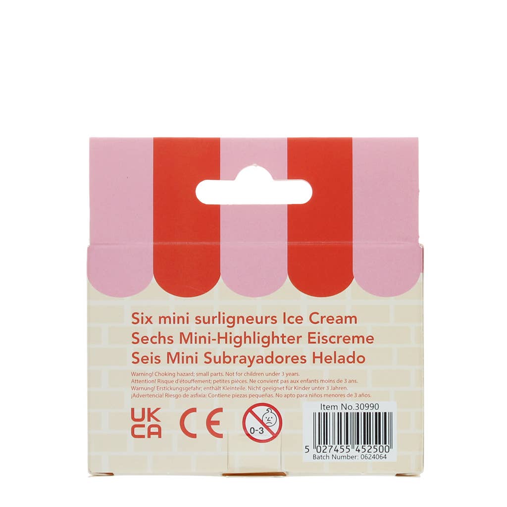 Rex Londond - Mini-Textmarker (Set mit 4) - Eiscreme