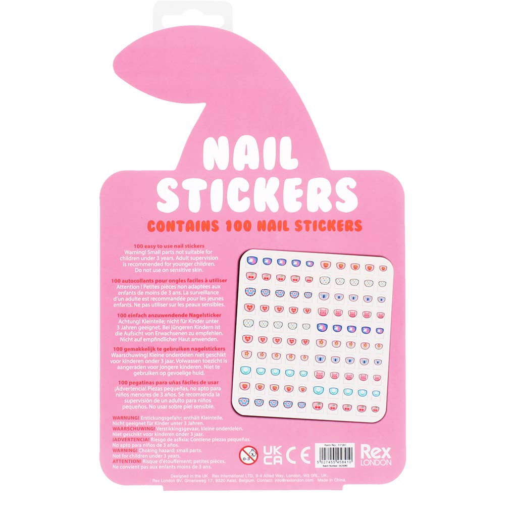 Rex Londond - Nagelsticker für Kinder (Packung mit 100) - Kirsche