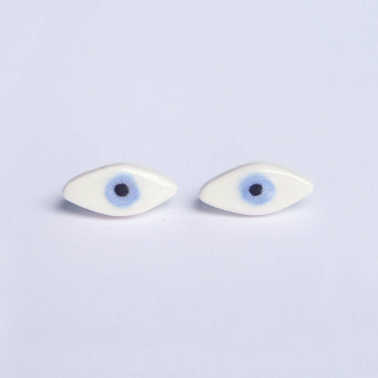 Augen-Ohrstecker – Porzellan-Ohrringe