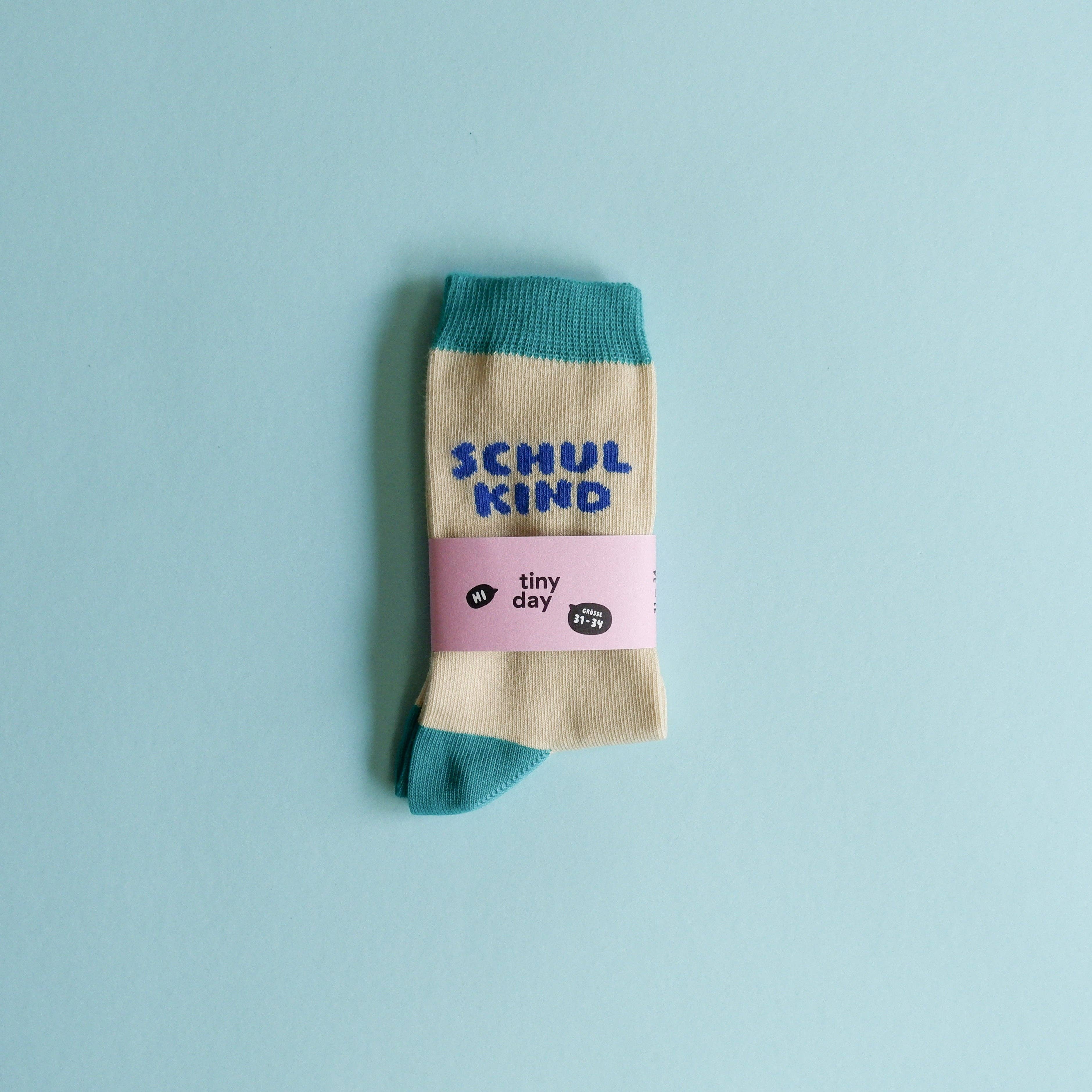 tinyday - Schulkind-Socken | türkis/Blau / Größe 31–34