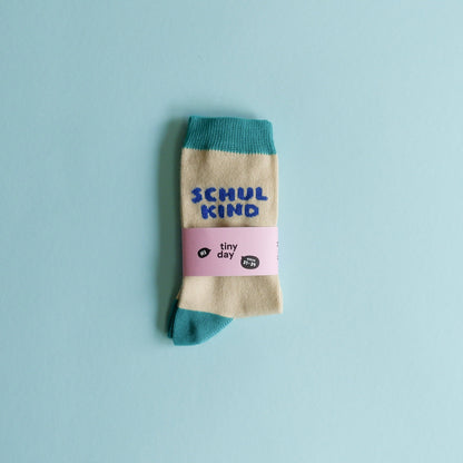 tinyday - Schulkind-Socken | türkis/Blau / Größe 31–34