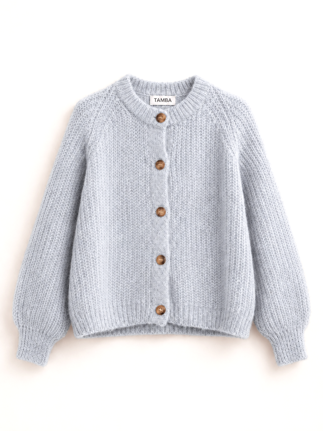 Mohair-Strickjacke / Grau / Einheitsgröße