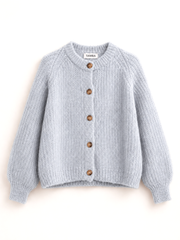 Mohair-Strickjacke / Grau / Einheitsgröße
