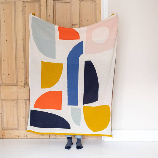 Strickdecke aus Baumwolle: Bruten Multi