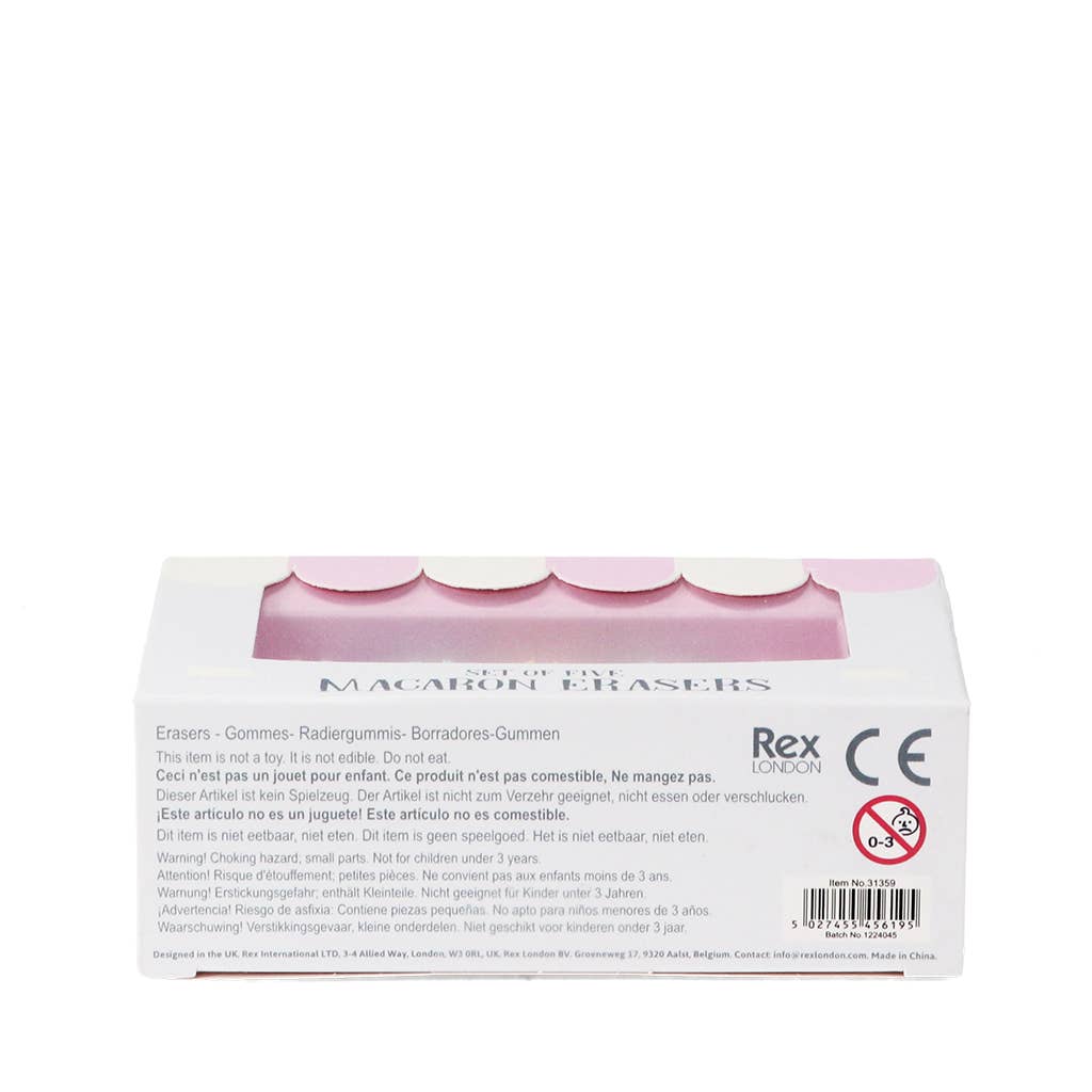 REX - Radiergummis (Set mit 5) - Macarons