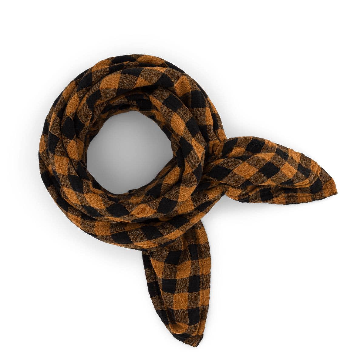 Rose in April - Mulltuch Bianca Vichy Pecan / Schwarz: VICHY / M 70*70