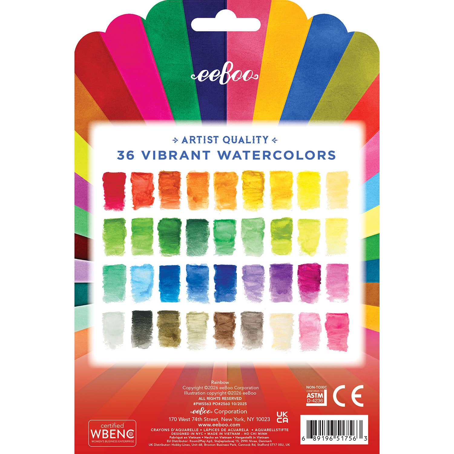 18 Aquarellstifte - doppelseitig - Regenbogen