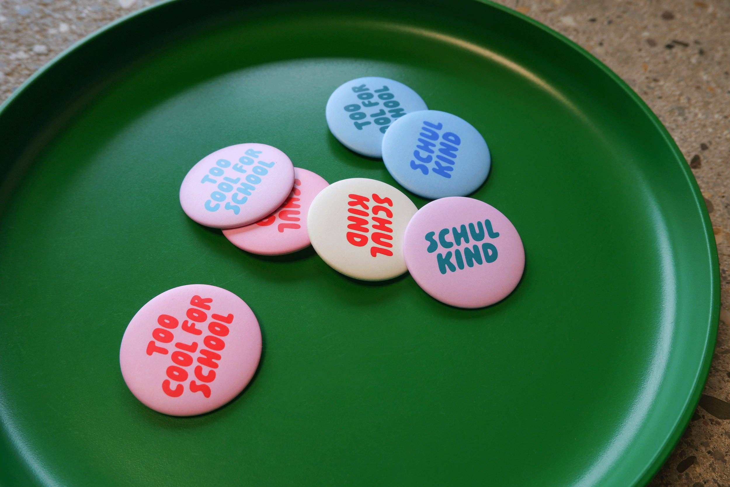 tinyday - Button "Schulkind blau"