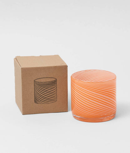 Wrap - Spiralförmiger Glasblumentopf - Gebranntes Orange