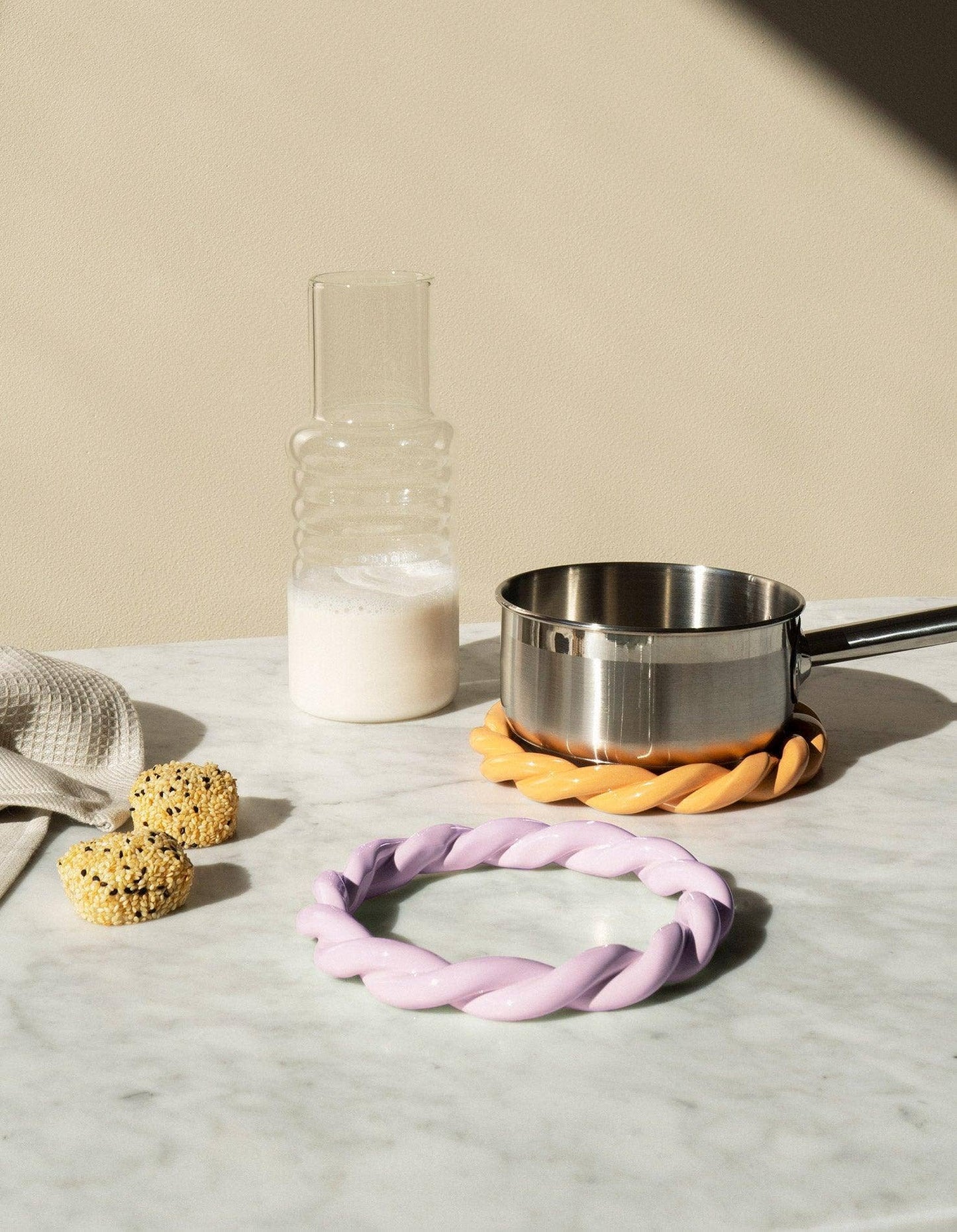 OCTAEVO - Sicilia Keramik-Topfuntersetzer: Rosa