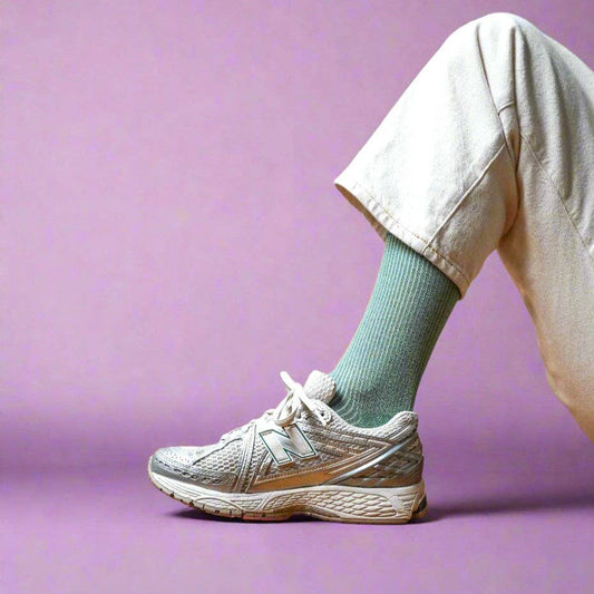 KLUE Glitter-Lurex-Socken aus umweltfreundlichem Lyocell | Mintgrün: 36-40