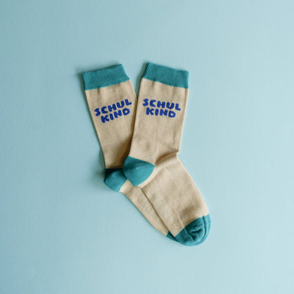 tinyday - Schulkind-Socken | türkis/Blau / Größe 31–34