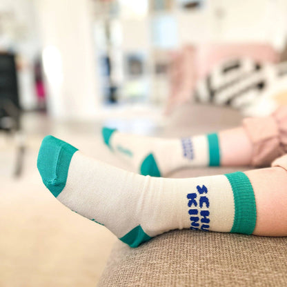 tinyday - Schulkind-Socken | türkis/Blau / Größe 31–34