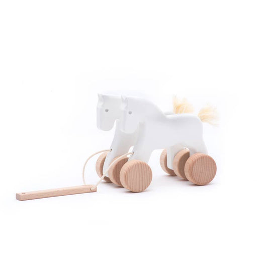 Doppelte Holzpferde (Springen): White