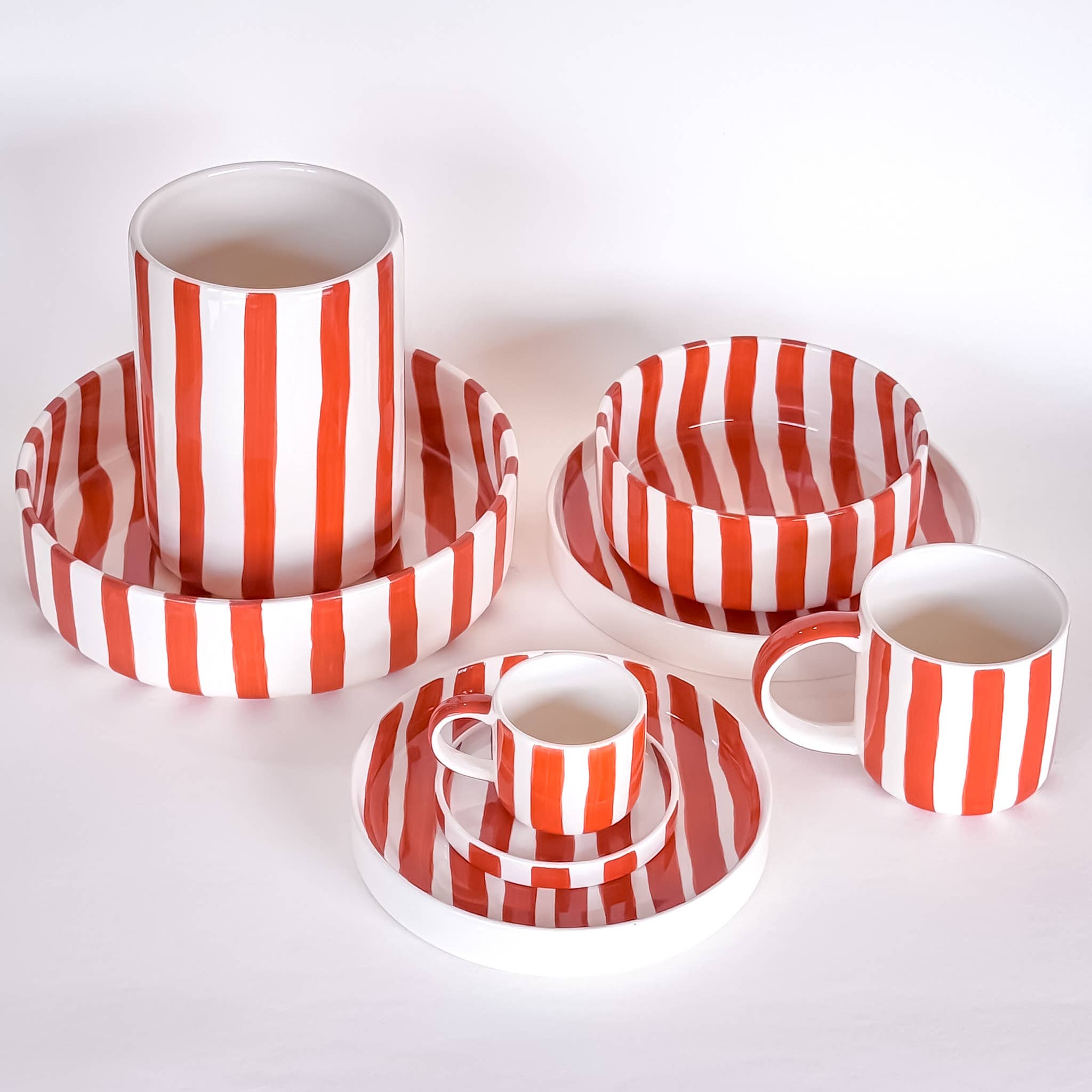 Magazin Minori - Vase Stripes - cotto orange