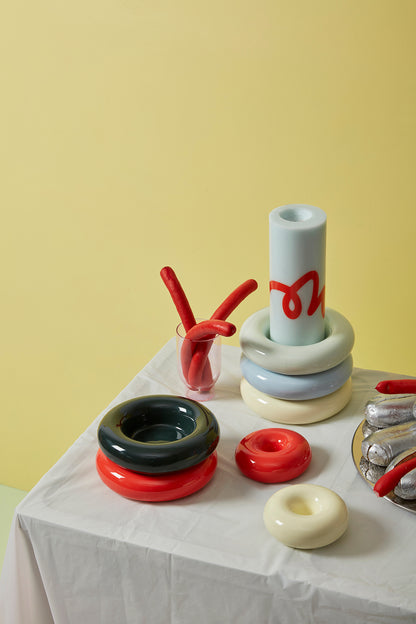 Studio About- Kerzenhalter Bob in rot/orange