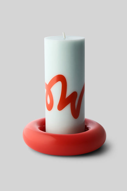Studio About- Kerzenhalter Bob in rot/orange