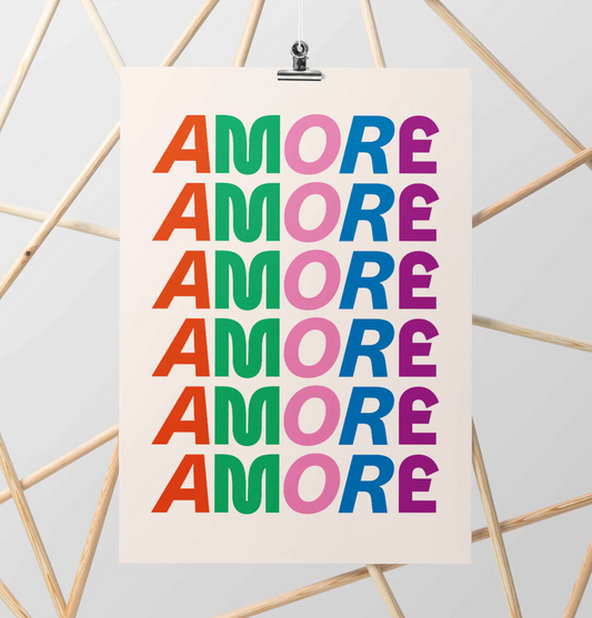 studio ciao - AMORE Plakat, A3