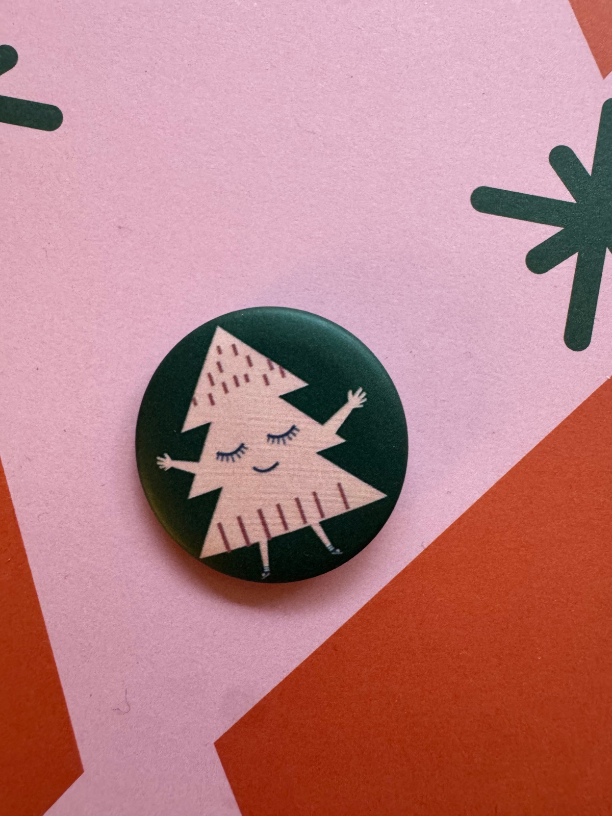 Button Tannenbaum, grün