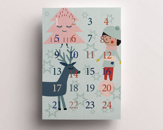 life is delicious - Stickerbogen Adventskalender "Hirsch"