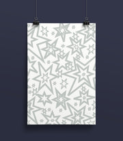 life is delicious - Geschenkpapier Sterne blau