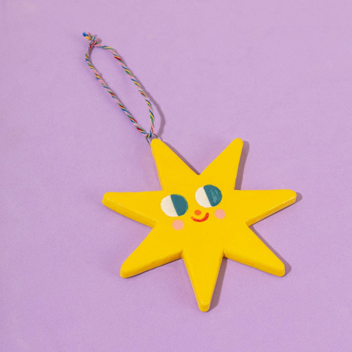 Ana Seixas- Großer glänzender Stern / Keramikhängeornamente