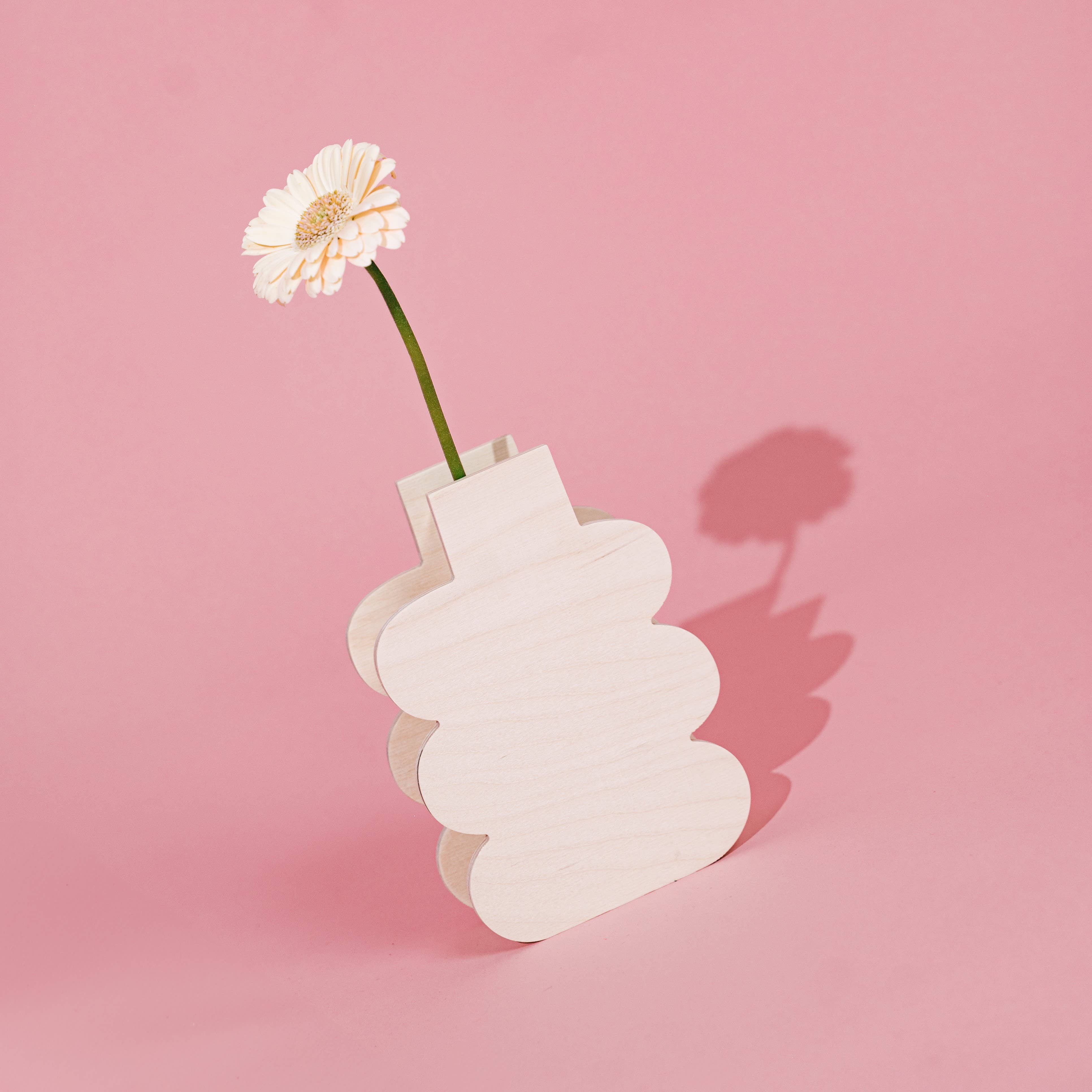 Vase aus Birkenholz - Nude