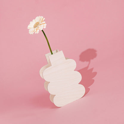 Vase aus Birkenholz - Nude