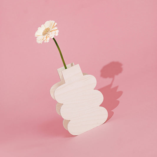 Vase aus Birkenholz - Nude