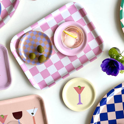 Blu Kat - Serviertablett "Rasberry/Cream Checker"