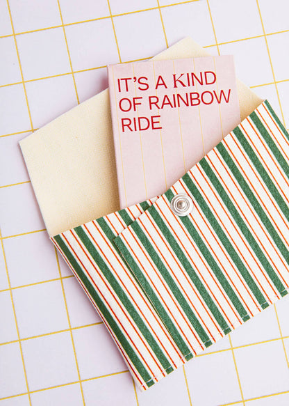 ECKE - Grün gestreiftes Portemonnaie