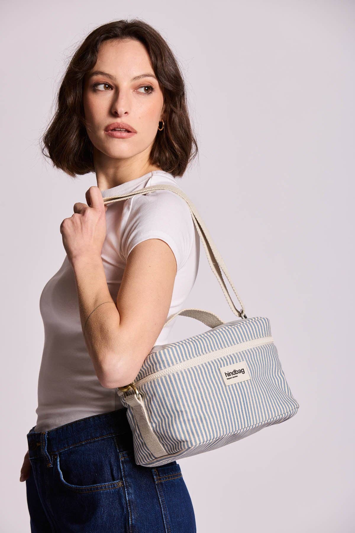 Hindbag - Lunchbag Igor, blau gestreift